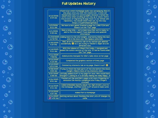 updates screenshot
