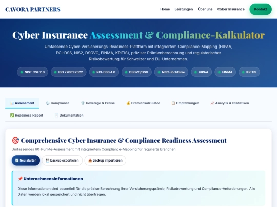 cyber-insurance-assessment screenshot