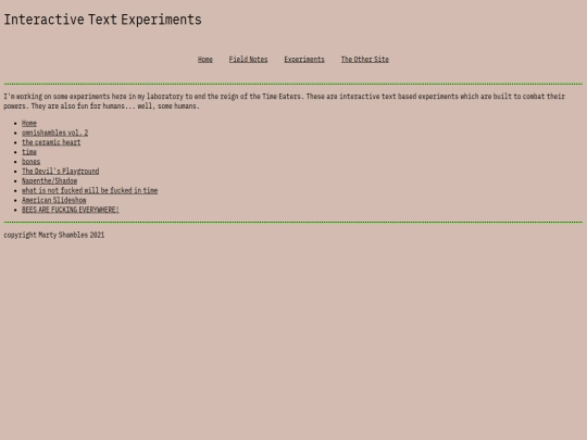 experiments screenshot