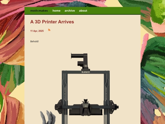 posts/2025-04-11-A-3D-Printer-Arrives screenshot