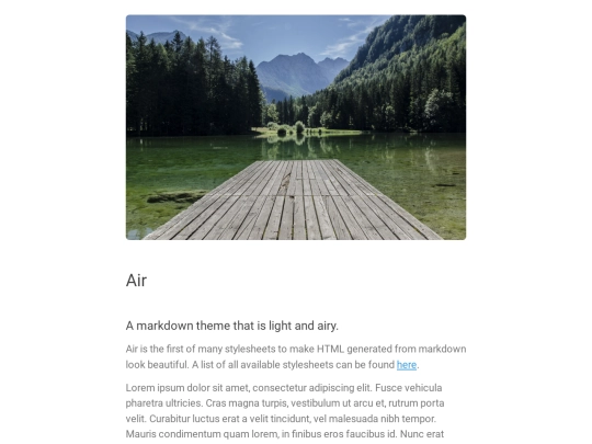 css/air screenshot