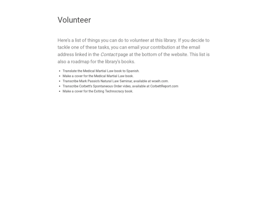 volunteer screenshot