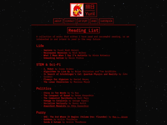 readinglist screenshot