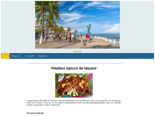 Página web Turistica/Aside10comidas screenshot