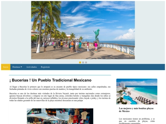 Página web Turistica/Bucerias screenshot