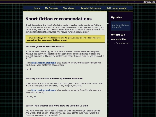library/ShortFictionRecs screenshot