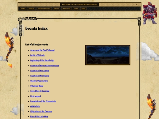 pages/indexes/events-index screenshot