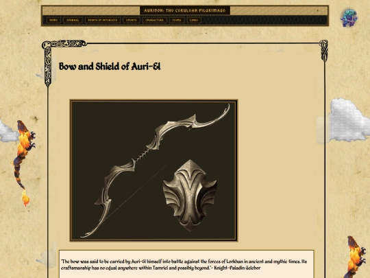 pages/items/artifacts/auriel-weapons screenshot