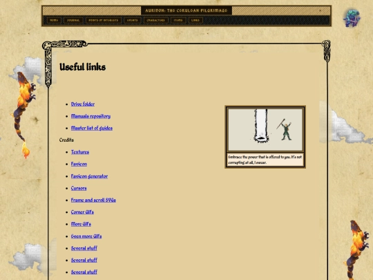pages/misc/links screenshot