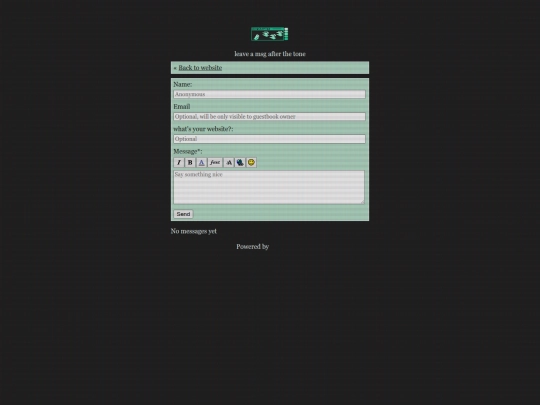 guestbook screenshot