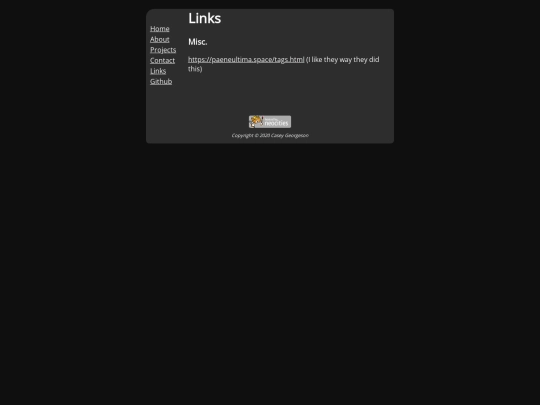 links screenshot