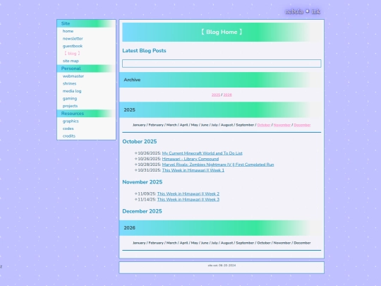 blog/home screenshot