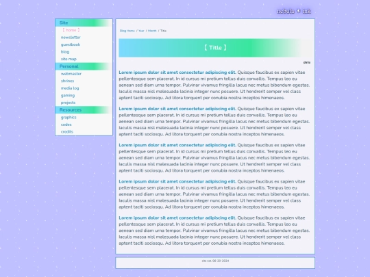 blog/template screenshot