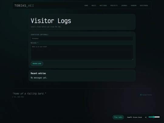 guestbook screenshot