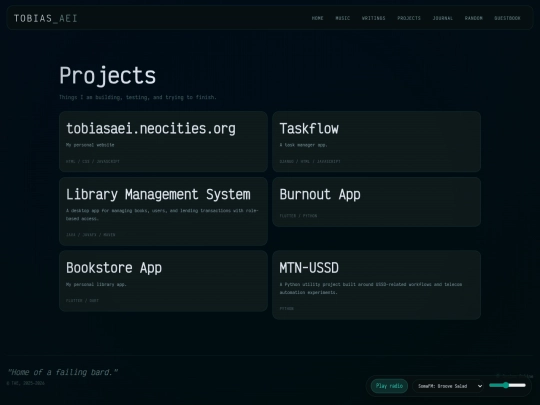 projects screenshot