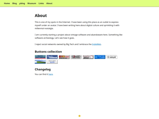 pages/about screenshot
