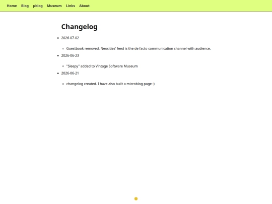 pages/changelog screenshot