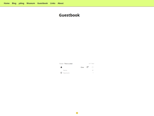 pages/guestbook screenshot