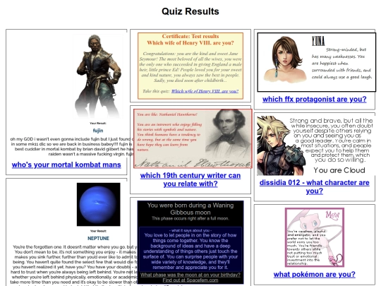 quizzes screenshot