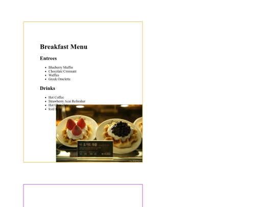 restaurant-menu-assignment screenshot