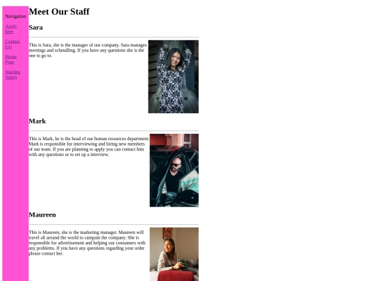 staff-page-assignment screenshot