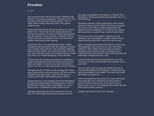 literature/freedom screenshot