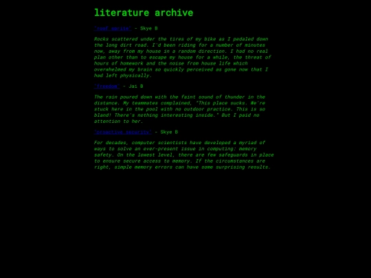 literature screenshot