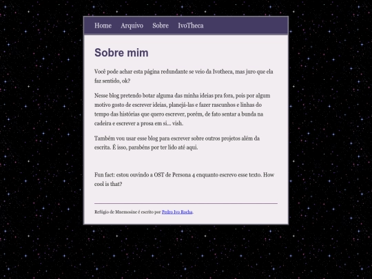 blog/about screenshot