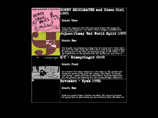 albums screenshot