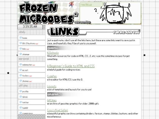 links screenshot