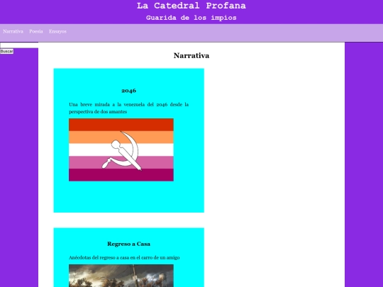 Narrativa/Narrativa Index screenshot