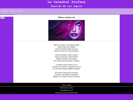 Poesía/Mater Caritas est screenshot