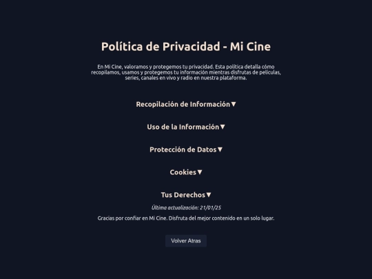 menu/politicas screenshot