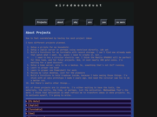 projects screenshot