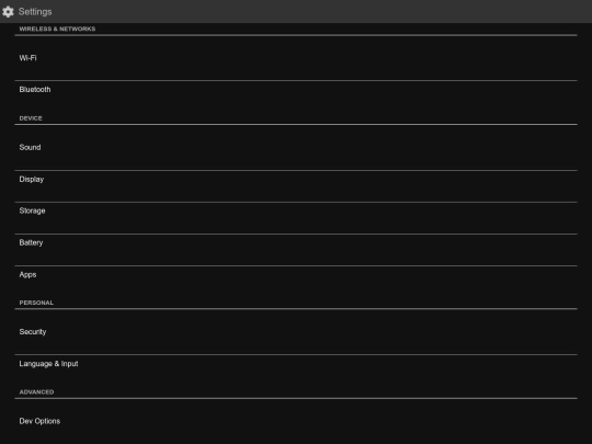 settings screenshot