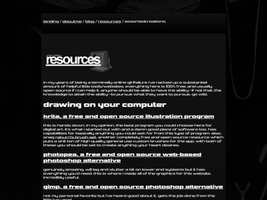 resources screenshot