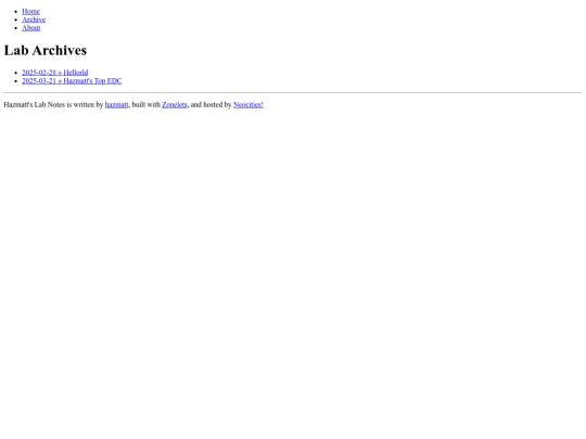 blog/archive screenshot