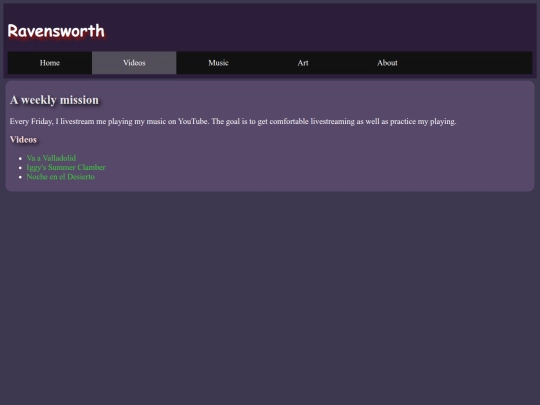 videos screenshot