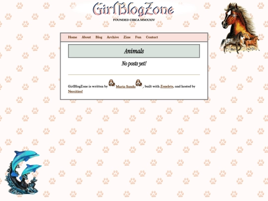 Blog/Animals screenshot