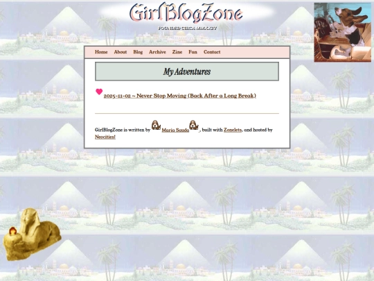 Blog/My-Adventures screenshot