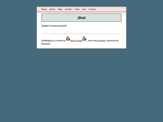 Blog/about screenshot