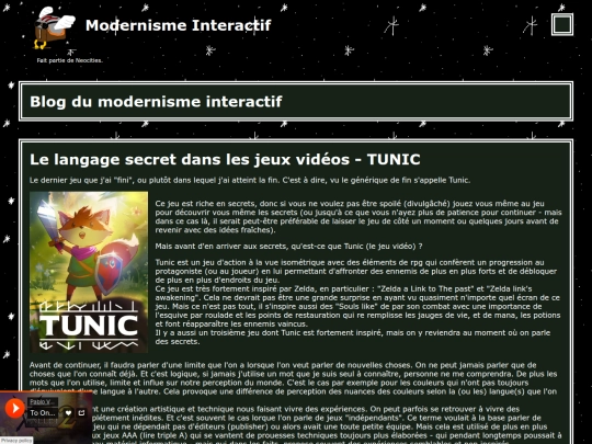 blog screenshot