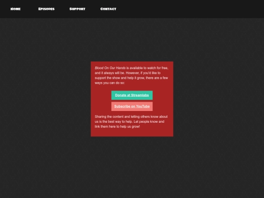 support screenshot