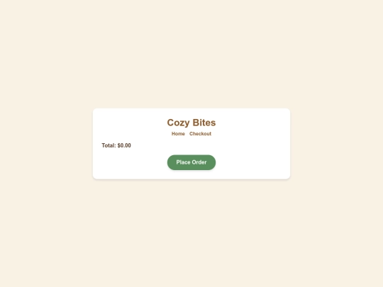 restaurantCart screenshot