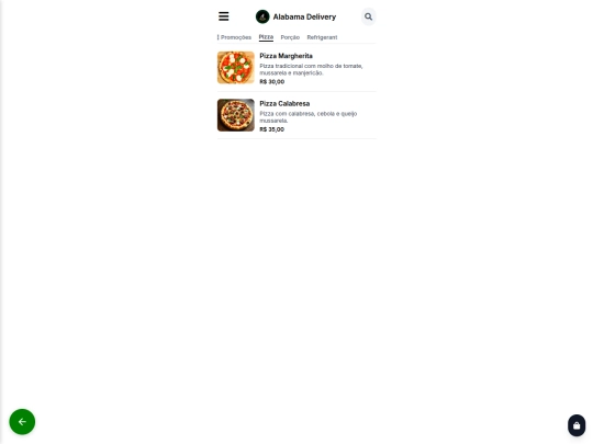 Site delivery /loja screenshot