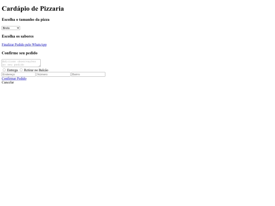 cardapiodepizzariawhatsap/Index screenshot