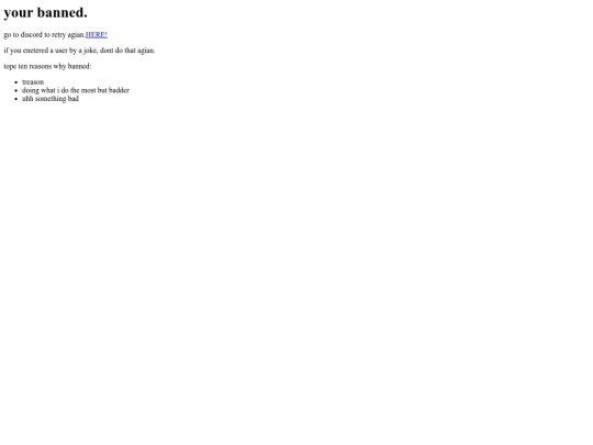 BANNED screenshot