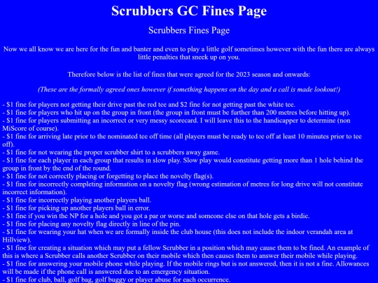 Fines Page screenshot