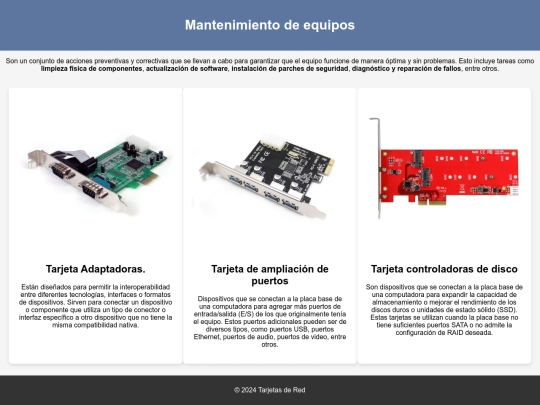 tarjetas screenshot