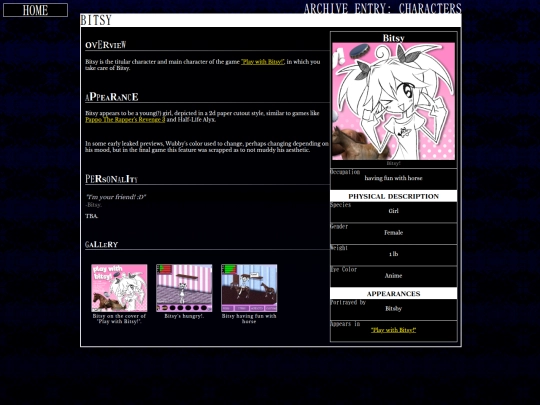 WUB-CHAR_Bitsy screenshot